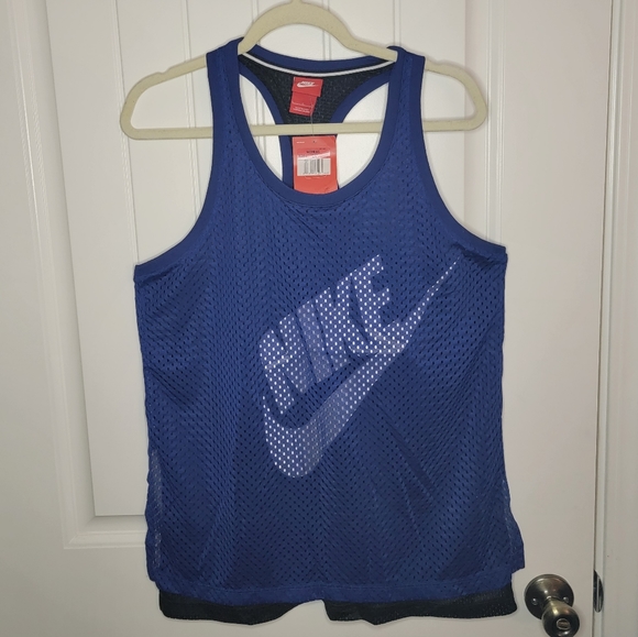 Nike Tops - Nike Jersey Razorback Tank Top, Women's Large, Blue NWT